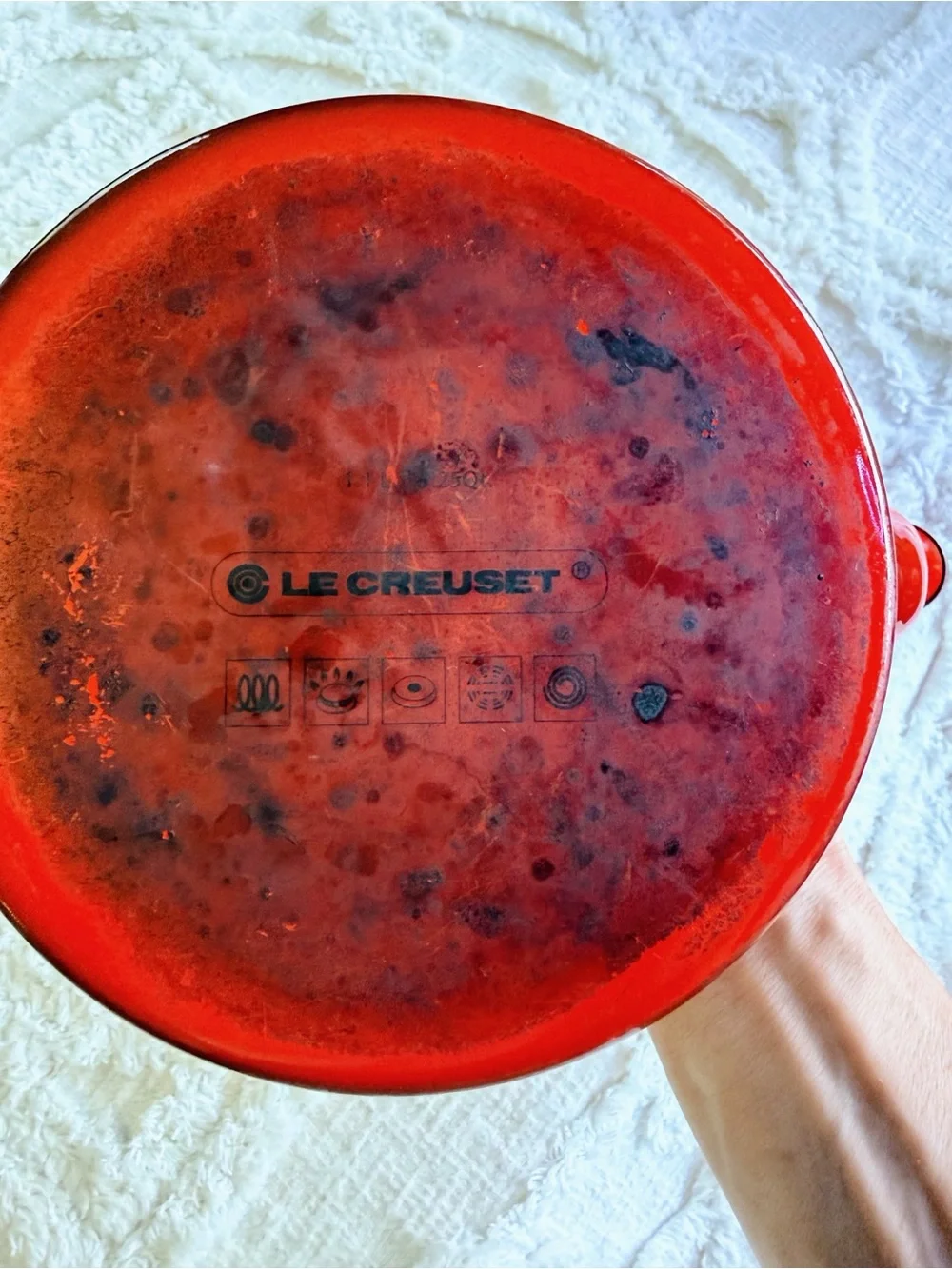Le Creuset Red Enamel Whistling Tea Kettle 1.1 Qt 2501 Classic Stove Top